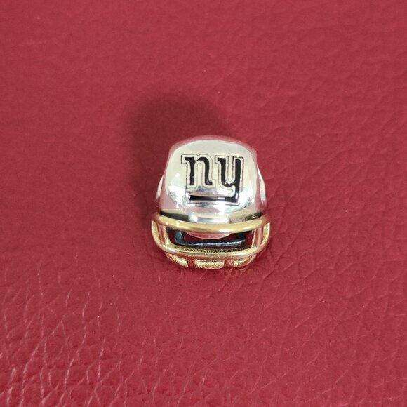 Pandora New York Giants NFL Football Helmet Charm 14K Gold and S925 Silver - Picture 1 of 5